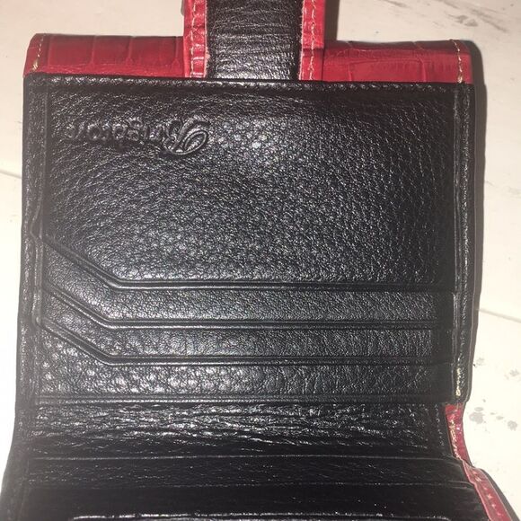 Brighton Red Croc Embossed Wallet EUC - Picture 6 of 8